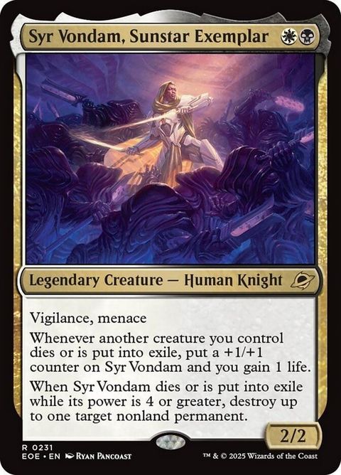 Syr Vondam, Sunstar Exemplar (231)