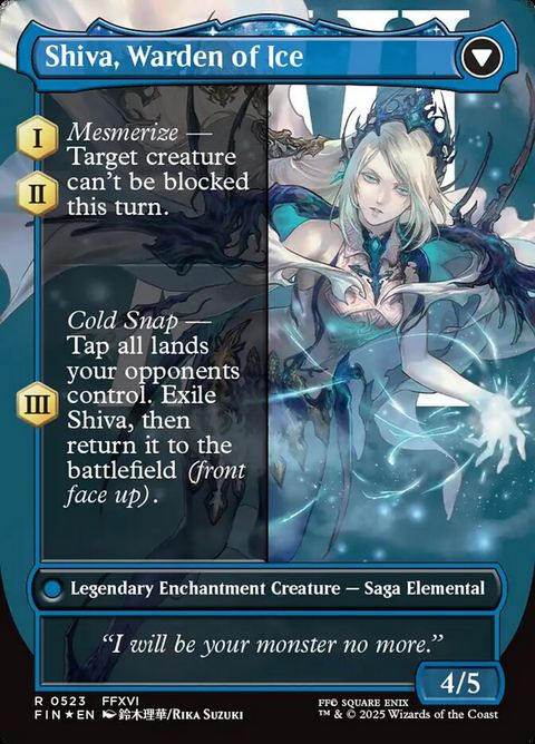 Jill, Shiva's Dominant // Shiva, Warden of Ice (523) - Surge-Foil - Image 2