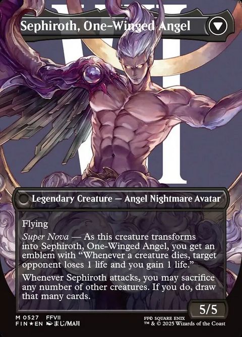 Sephiroth, Fabled SOLDIER // Sephiroth, One-Winged Angel (527) - Surge-Foil - Image 2