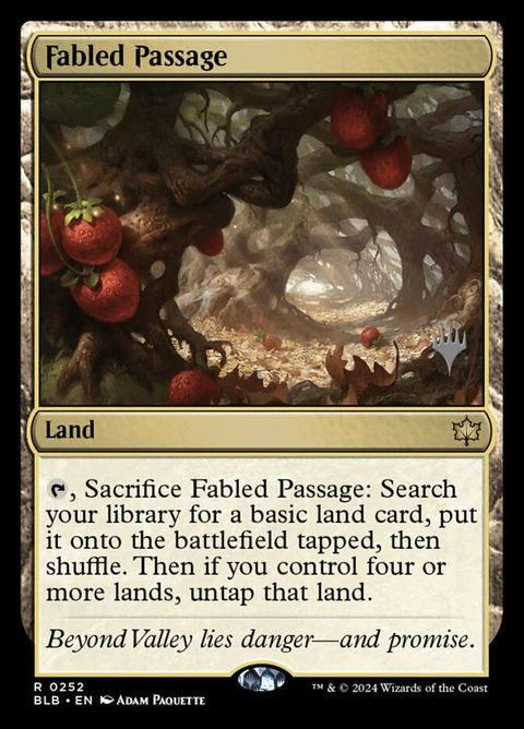 Fabled Passage (252p) - Planeswalker Stamped