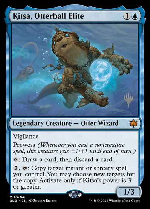 Kitsa, Otterball Elite (54p) - Planeswalker Stamped