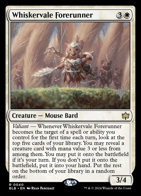 Whiskervale Forerunner (40p) - Planeswalker Stamped