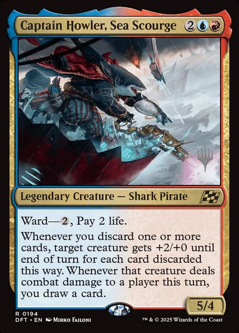 Captain Howler, Sea Scourge (194p) - Planeswalker Stamped