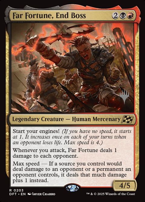 Far Fortune, End Boss (203p) - Planeswalker Stamped