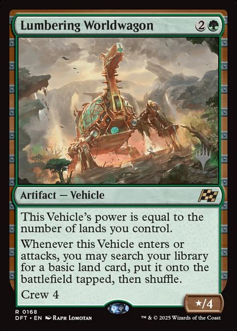 Lumbering Worldwagon (168p) - Planeswalker Stamped