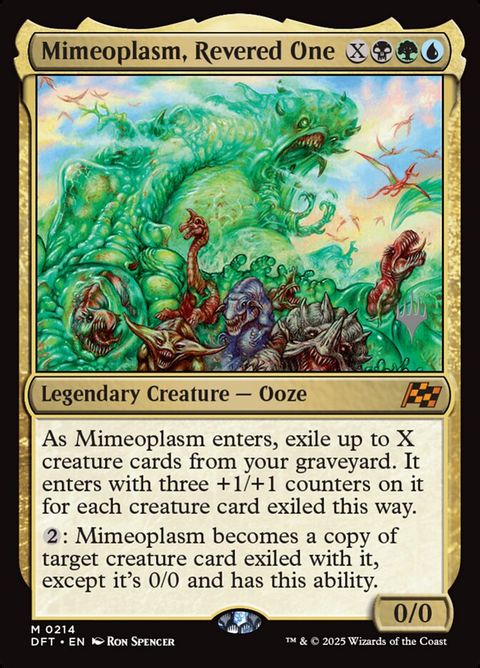 Mimeoplasm, Revered One (214p) - Planeswalker Stamped