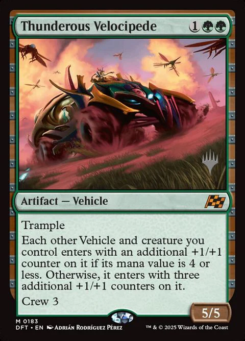 Thunderous Velocipede (183p) - Planeswalker Stamped