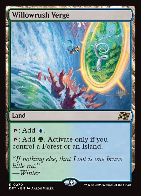 Willowrush Verge (270p) - Planeswalker Stamped