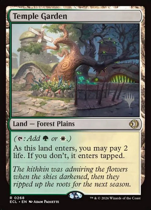 Temple Garden (268p) - Planeswalker Stamped