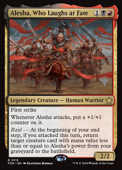 Alesha, Who Laughs at Fate (115p) - Planeswalker Stamped