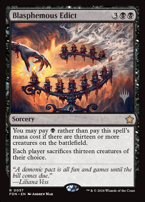 Blasphemous Edict (57p) - Planeswalker Stamped