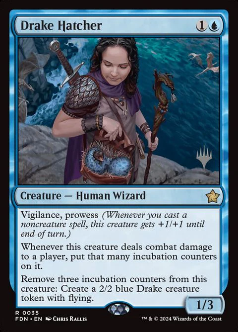 Drake Hatcher (35p) - Planeswalker Stamped