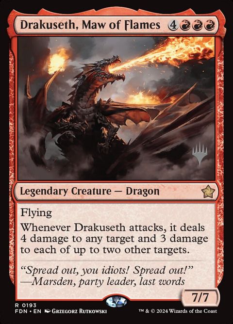 Drakuseth, Maw of Flames (193p) - Planeswalker Stamped