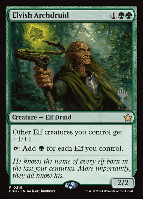 Elvish Archdruid (219p) - Planeswalker Stamped