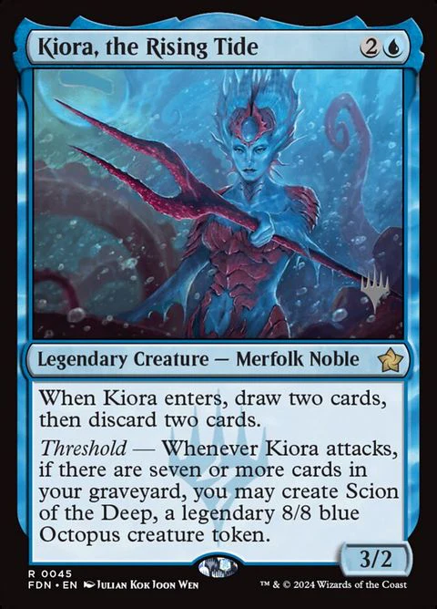 Kiora, the Rising Tide (45p) - Planeswalker Stamped