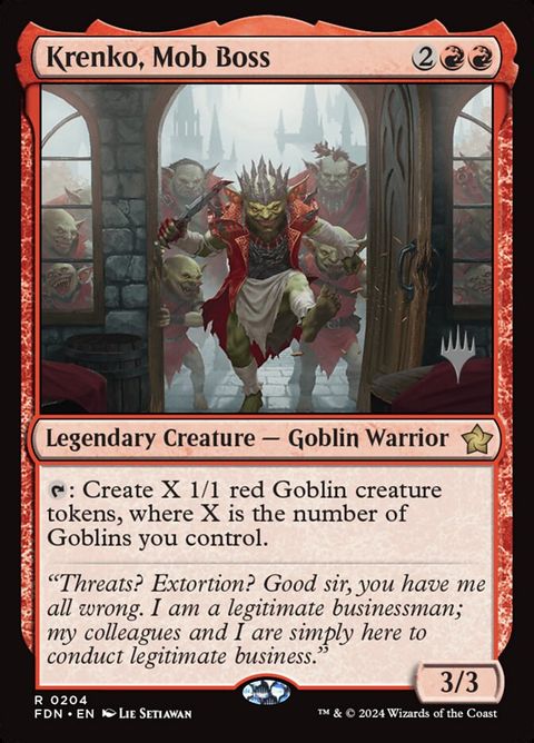 Krenko, Mob Boss (204p) - Planeswalker Stamped
