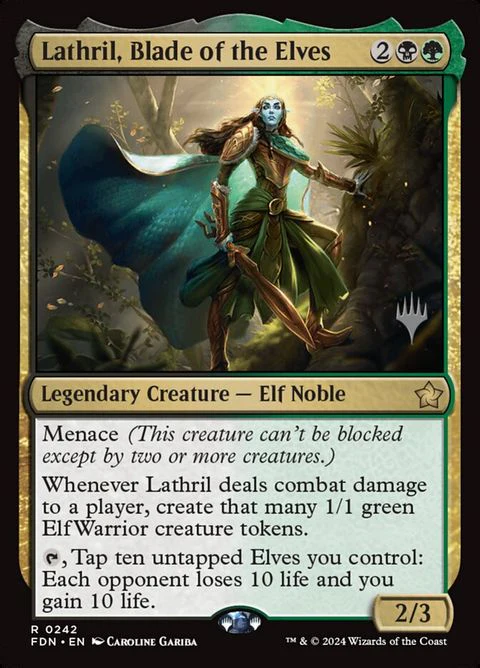 Lathril, Blade of the Elves (242p) - Planeswalker Stamped