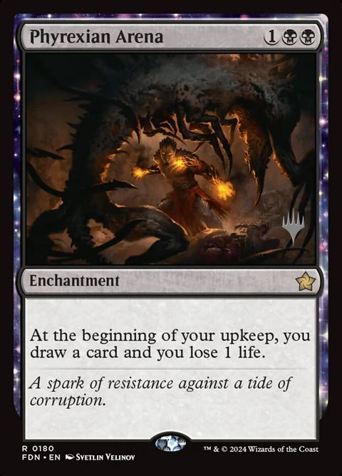 Phyrexian Arena (180p) - Planeswalker Stamped