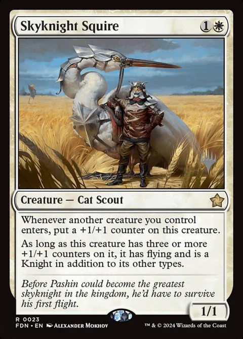 Skyknight Squire (23p) - Planeswalker Stamped
