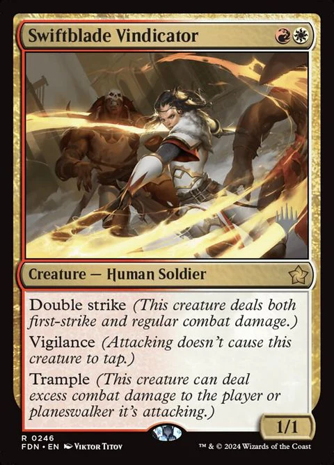 Swiftblade Vindicator (246p) - Planeswalker Stamped