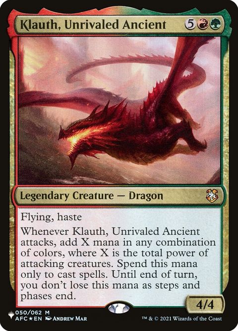 Klauth, Unrivaled Ancient (AFC-50)