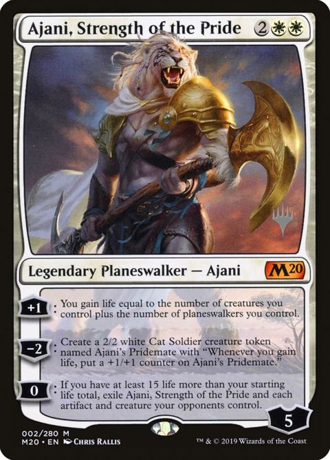 Ajani, Strength of the Pride (2p) - Planeswalker Stamped