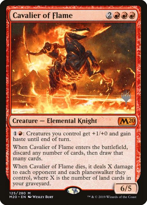 Cavalier of Flame (125p) - Planeswalker Stamped