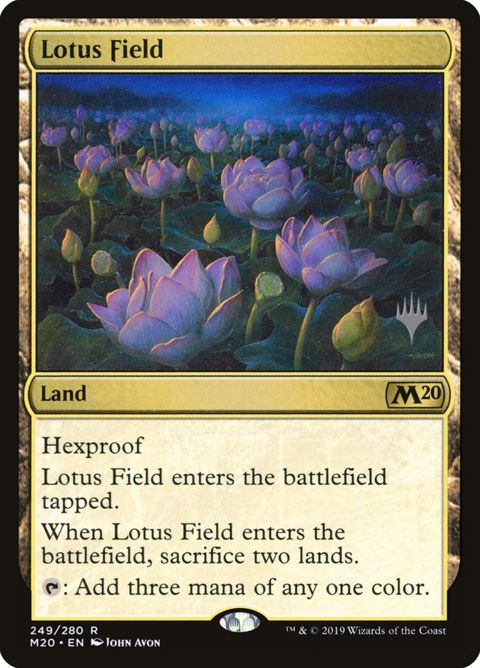 Lotus Field (249p) - Planeswalker Stamped