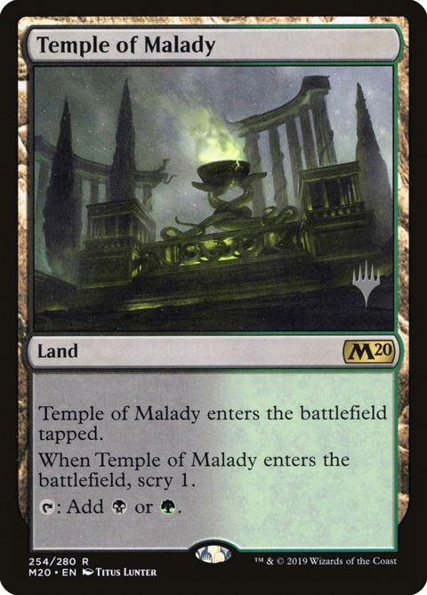 Temple of Malady (254p) - Planeswalker Stamped