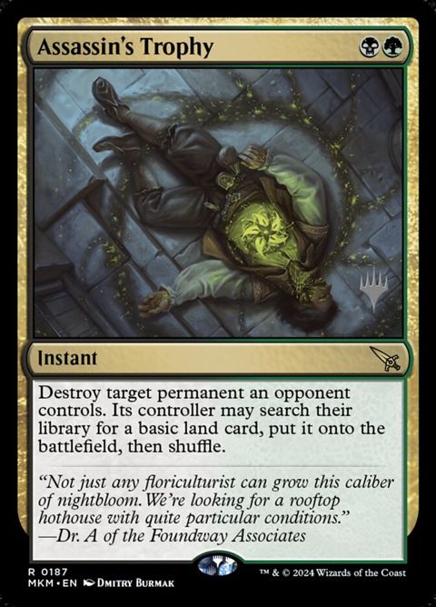 Assassin's Trophy (187p) - Planeswalker Stamped