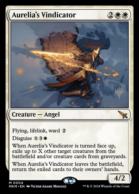 Aurelia's Vindicator (4p) - Planeswalker Stamped