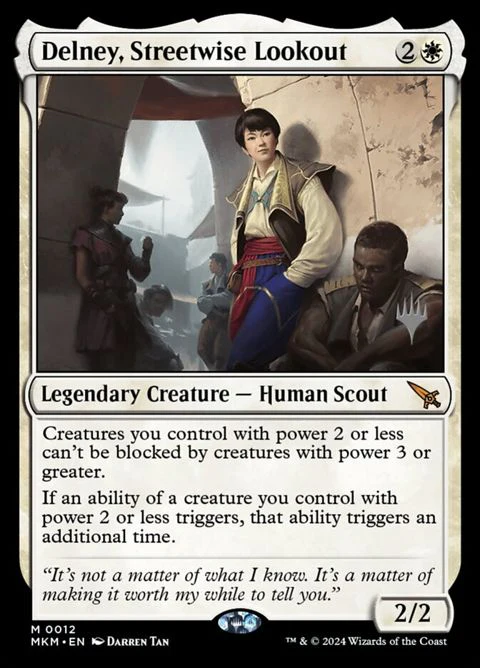 Delney, Streetwise Lookout (12p) - Planeswalker Stamped