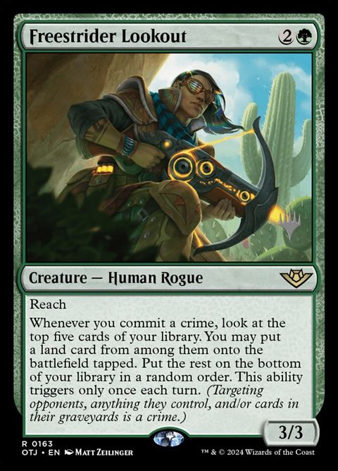 Freestrider Lookout (163p) - Planeswalker Stamped