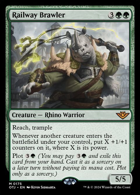 Railway Brawler (175p) - Planeswalker Stamped