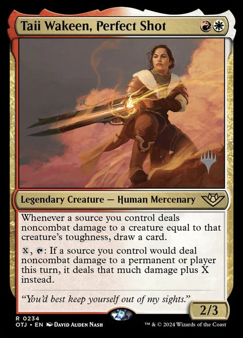 Taii Wakeen, Perfect Shot (234p) - Planeswalker Stamped