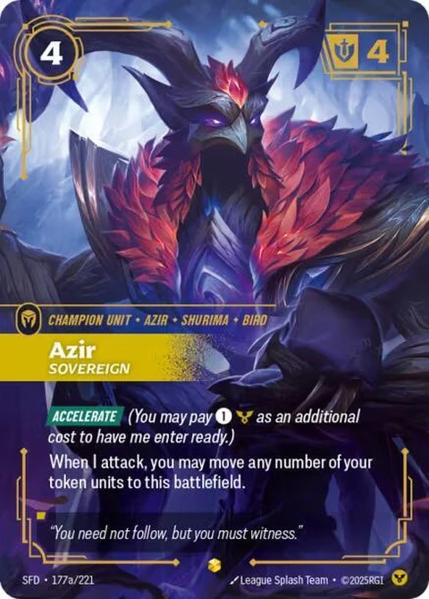 Azir - Sovereign (Alternate Art) (177a)