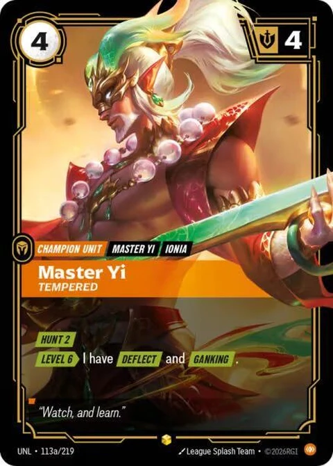 Master Yi - Tempered (Alternate Art) (113a)