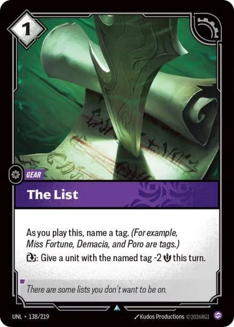 The List (138)
